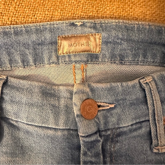 MOTHER High Rise Looker Ankle Fray Jeans Leopard Painted Shoot to Thrill Size 26 - Picture 8 of 12